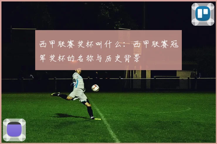 西甲联赛奖杯叫什么：西甲联赛冠军奖杯的名称与历史背景